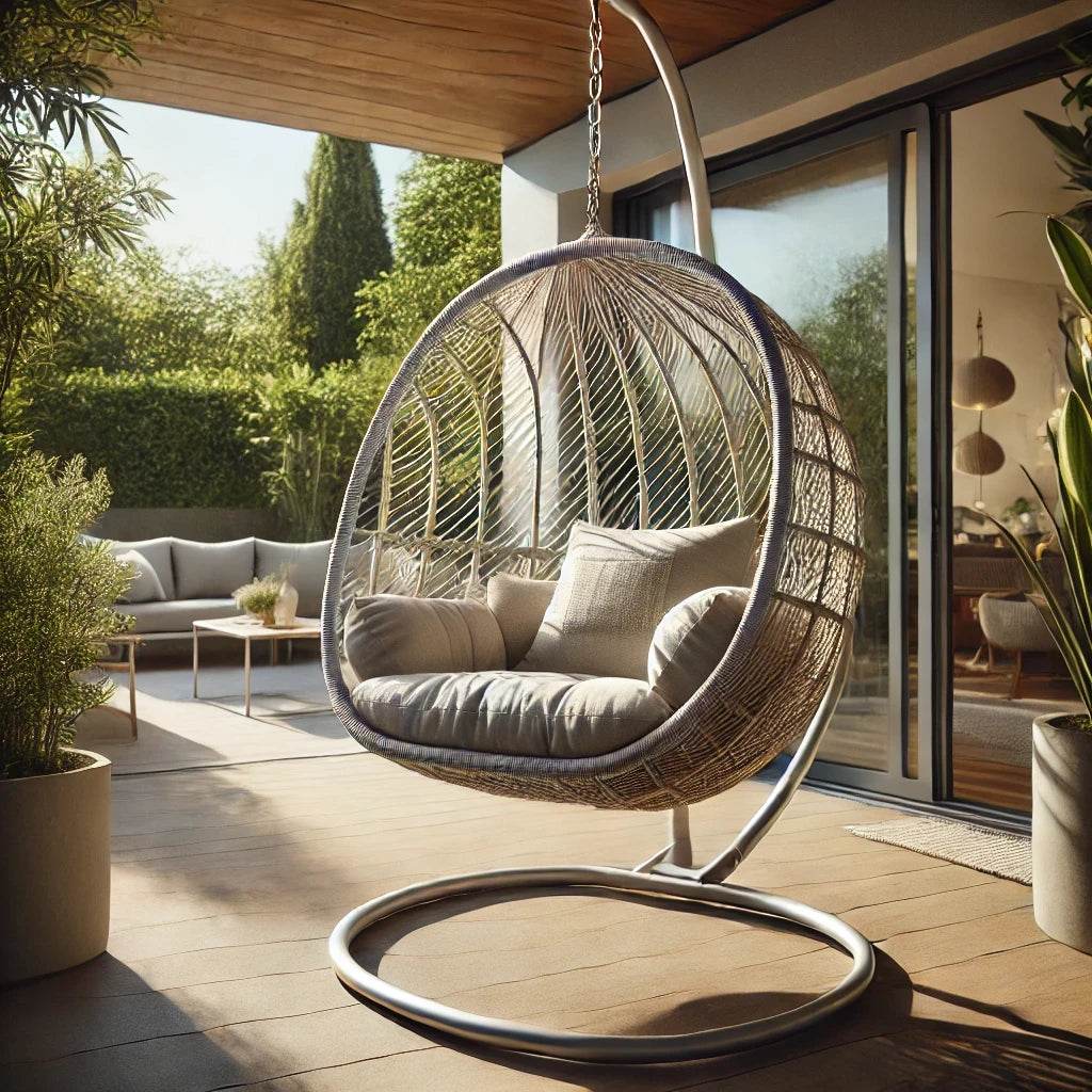 Hängesessel, Hängekörbe und Hängematten